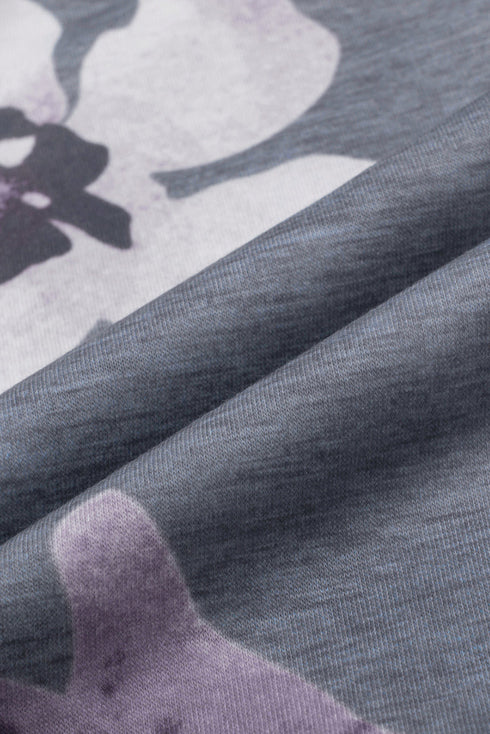 Print Hollow Out Twist Bodycon Mini Dress